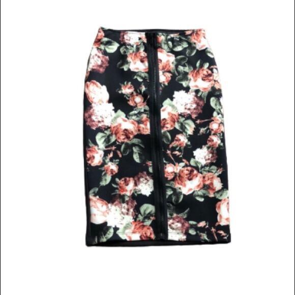 H&M Zipper Front Midi Skirt - Picture 1 of 7